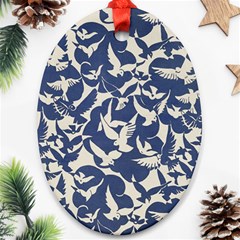 Bird Animal Animal Background Ornament (oval)