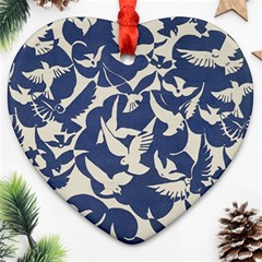 Bird Animal Animal Background Ornament (heart) by Vaneshop