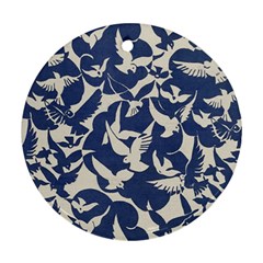 Bird Animal Animal Background Round Ornament (two Sides) by Vaneshop