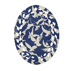 Bird Animal Animal Background Ornament (oval Filigree) by Vaneshop