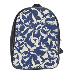 Bird Animal Animal Background School Bag (xl) by Vaneshop