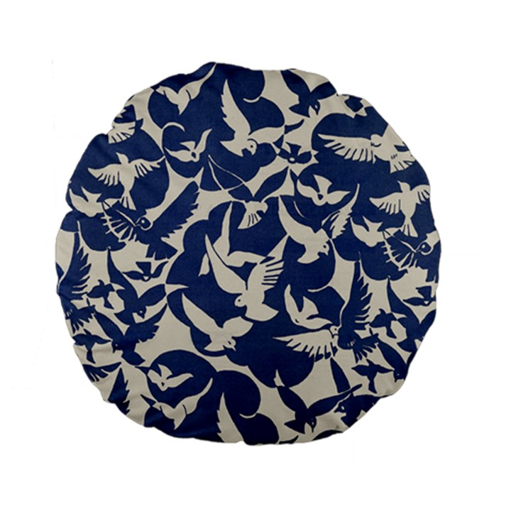 Bird Animal Animal Background Standard 15  Premium Flano Round Cushions