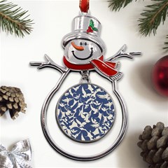 Bird Animal Animal Background Metal Snowman Ornament by Vaneshop