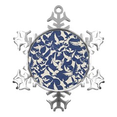 Bird Animal Animal Background Metal Small Snowflake Ornament