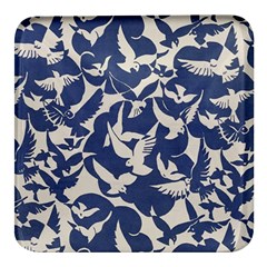 Bird Animal Animal Background Square Glass Fridge Magnet (4 Pack)