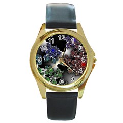 Piece Graphic Round Gold Metal Watch by Vaneshop