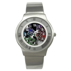 Piece Graphic Stainless Steel Watch