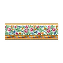 Flower Fabric Design Sticker (bumper)