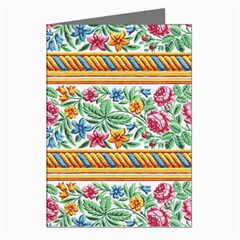 Flower Fabric Design Greeting Cards (pkg Of 8) by Vaneshop