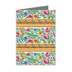 Flower Fabric Design Mini Greeting Card