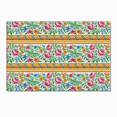 Flower Fabric Design Postcards 5  X 7  (pkg Of 10) by Vaneshop