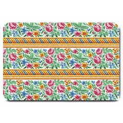 Flower Fabric Design Large Doormat by Vaneshop