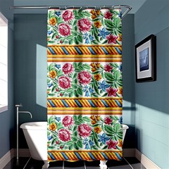 Flower Fabric Design Shower Curtain 36  X 72  (stall)  by Vaneshop