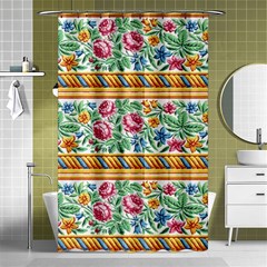 Flower Fabric Design Shower Curtain 48  X 72  (small)  by Vaneshop