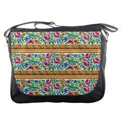 Flower Fabric Design Messenger Bag by Vaneshop