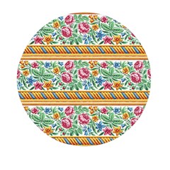 Flower Fabric Design Mini Round Pill Box by Vaneshop