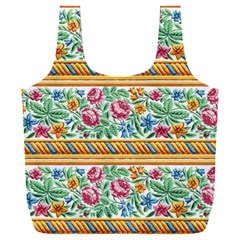 Flower Fabric Design Full Print Recycle Bag (xxl)