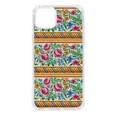 Flower Fabric Design Iphone 14 Plus Tpu Uv Print Case