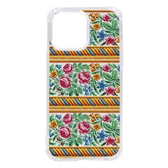 Flower Fabric Design Iphone 14 Pro Max Tpu Uv Print Case by Vaneshop