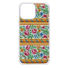 Flower Fabric Design Iphone 13 Pro Max Tpu Uv Print Case