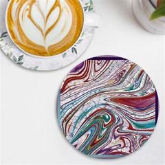 Abstract Background Ornamental Uv Print Round Tile Coaster by Vaneshop