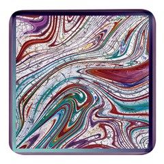 Abstract Background Ornamental Square Glass Fridge Magnet (4 Pack)