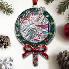 Abstract Background Ornamental Metal X mas Lollipop With Crystal Ornament