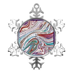 Abstract Background Ornamental Metal Small Snowflake Ornament by Vaneshop