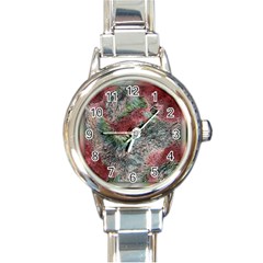 Design Pattern Scarf Gradient Round Italian Charm Watch