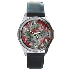 Design Pattern Scarf Gradient Round Metal Watch