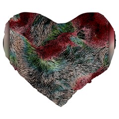 Design Pattern Scarf Gradient Large 19  Premium Heart Shape Cushions by Vaneshop