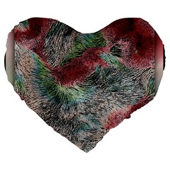 Design Pattern Scarf Gradient Large 19  Premium Flano Heart Shape Cushions by Vaneshop