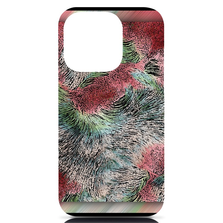 Design Pattern Scarf Gradient iPhone 14 Pro Black UV Print Case