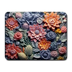 3d Flower Bloom Embossed Pattern Small Mousepad by Vaneshop