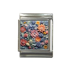 3d Flower Bloom Embossed Pattern Italian Charm (13mm) by Vaneshop