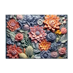 3d Flower Bloom Embossed Pattern Sticker A4 (10 Pack) by Vaneshop