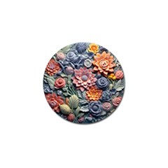 3d Flower Bloom Embossed Pattern Golf Ball Marker by Vaneshop