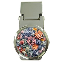 3d Flower Bloom Embossed Pattern Money Clip Watches by Vaneshop