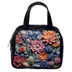 3d Flower Bloom Embossed Pattern Classic Handbag (one Side) by Vaneshop