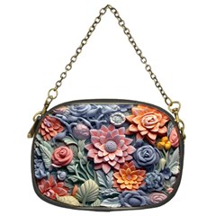 3d Flower Bloom Embossed Pattern Chain Purse (two Sides) by Vaneshop