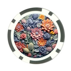 3d Flower Bloom Embossed Pattern Poker Chip Card Guard (10 Pack) by Vaneshop