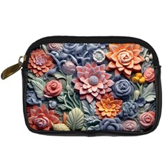 3d Flower Bloom Embossed Pattern Digital Camera Leather Case by Vaneshop