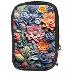 3d Flower Bloom Embossed Pattern Compact Camera Leather Case by Vaneshop