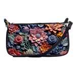 3d Flower Bloom Embossed Pattern Shoulder Clutch Bag Front