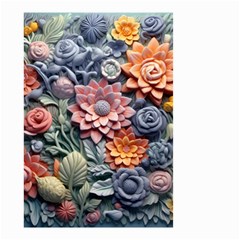 3d Flower Bloom Embossed Pattern Small Garden Flag (two Sides) by Vaneshop