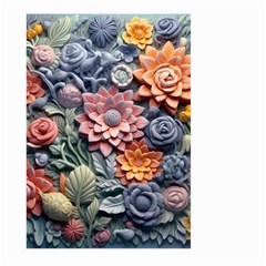 3d Flower Bloom Embossed Pattern Large Garden Flag (two Sides) by Vaneshop