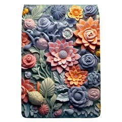 3d Flower Bloom Embossed Pattern Removable Flap Cover (l) by Vaneshop