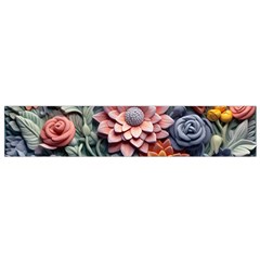 3d Flower Bloom Embossed Pattern Small Premium Plush Fleece Scarf by Vaneshop