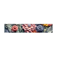 3d Flower Bloom Embossed Pattern Premium Plush Fleece Scarf (mini) by Vaneshop