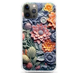 3d Flower Bloom Embossed Pattern Iphone 12 Pro Max Tpu Uv Print Case by Vaneshop